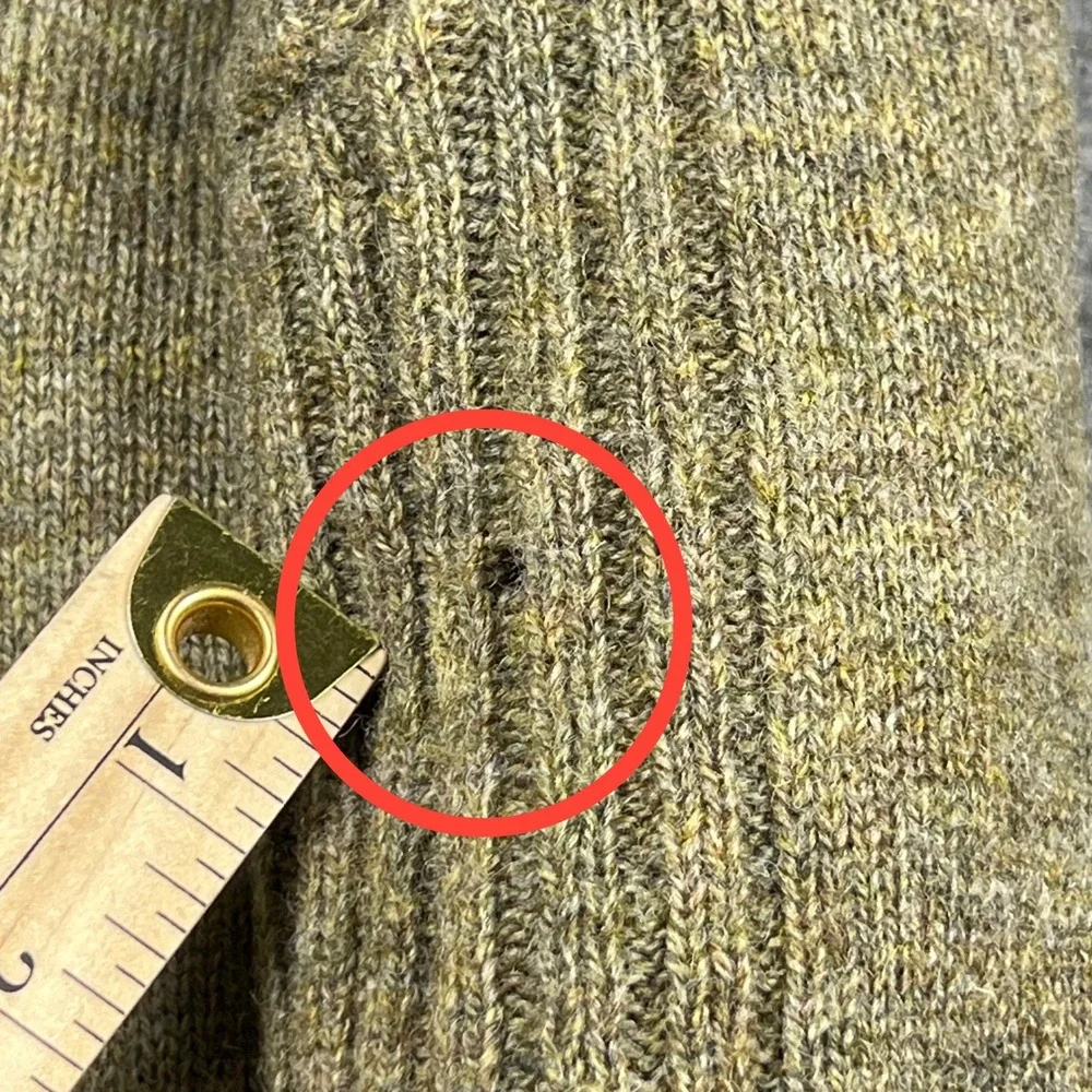 Pendleton Mens Reversible Shetland Wool‎ Fleece Vest Olive Green Black Size M